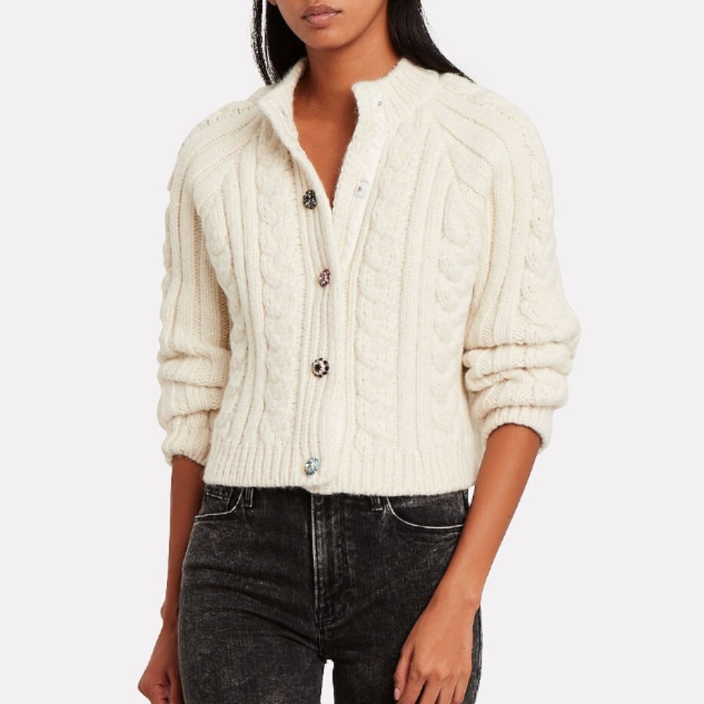 GANNI Cable-Knit Cardigan NWT